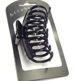 One black round hair claw clip 9cm