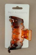 Tortoiseshell zigzag hair clamp 9cm