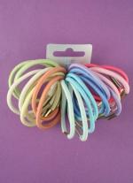 20 assorted medium pastel hair elastics