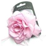 PINK ROSE HAIR FLOWER