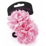 TWO PINK MULTI PETAL HAIR BOBBLES