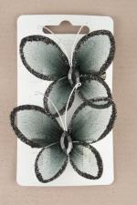 TWO BUTTERFLY HAIR CLIPS