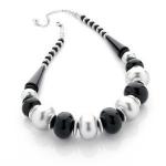 Black and silver chunky necklet