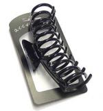 Large black round hair claw clip